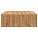 Table basse chêne artisanal 100x100x35 cm bois d'ingénierie - Photo n°5