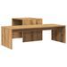 Table basse chêne artisanal 100x48x40 cm bois d'ingénierie - Photo n°7