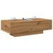 Table basse chêne artisanal 100x49,5x31 cm bois d'ingénierie - Photo n°1