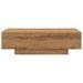 Table basse chêne artisanal 100x49,5x31 cm bois d'ingénierie - Photo n°5