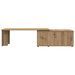 Table basse chêne artisanal 150x50x35 cm bois d'ingénierie - Photo n°4