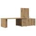 Table basse chêne artisanal 150x50x35 cm bois d'ingénierie - Photo n°10