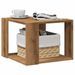 Table basse chêne artisanal 40x40x30 cm bois d'ingénierie - Photo n°1