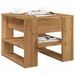 Table basse chêne artisanal 55,5x55x45 cm bois d'ingénierie - Photo n°1