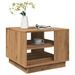 Table basse chêne artisanal 55x55x42 cm bois d'ingénierie - Photo n°1