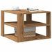 Table basse chêne artisanal 58x58x40 cm bois d'ingénierie - Photo n°1