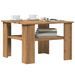 Table basse chêne artisanal 60x60x42cm bois d'ingénierie - Photo n°1