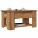 Table basse chêne artisanal 79x49x41 cm bois d'ingénierie - Photo n°1