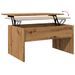 Table basse chêne artisanal 80x50,5x41,5 cm bois d'ingénierie - Photo n°9