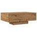 Table basse chêne artisanal 85x55x31 cm bois d'ingénierie - Photo n°6