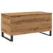 Table basse chêne artisanal 90x44,5x45 cm bois d'ingénierie - Photo n°2