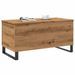 Table basse chêne artisanal 90x44,5x45 cm bois d'ingénierie - Photo n°3