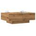 Table basse chêne artisanal 90x60x31 cm bois d'ingénierie - Photo n°1