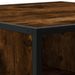 Table basse chêne fumé 100x100x30 cm bois d'ingénierie et métal - Photo n°8