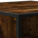 Table basse chêne fumé 80x80x30 cm bois d'ingénierie et métal - Photo n°8