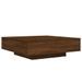 Table basse chêne marron 100x100x31 cm bois d'ingénierie - Photo n°2