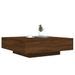 Table basse chêne marron 100x100x31 cm bois d'ingénierie - Photo n°4