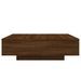 Table basse chêne marron 100x100x31 cm bois d'ingénierie - Photo n°5