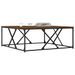 Table basse chêne marron 100x100x40 cm bois d'ingénierie - Photo n°3