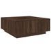 Table basse chêne marron 100x100x40 cm bois d'ingénierie - Photo n°2