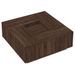 Table basse chêne marron 100x100x40 cm bois d'ingénierie - Photo n°4