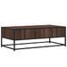 Table basse chêne marron 100x50x35cm bois d'ingénierie et métal - Photo n°7