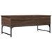 Table basse chêne marron 100x50x40cm bois d'ingénierie et métal - Photo n°7