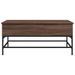 Table basse chêne marron 100x50x45cm bois d'ingénierie et métal - Photo n°5