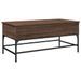 Table basse chêne marron 100x50x45cm bois d'ingénierie et métal - Photo n°7