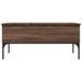 Table basse chêne marron 100x50x45cm bois d'ingénierie et métal - Photo n°5