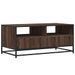 Table basse chêne marron 100x50x45cm bois d'ingénierie et métal - Photo n°7