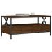 Table basse chêne marron 100x51x45 cm bois d'ingénierie - Photo n°3