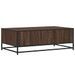 Table basse chêne marron 100x57x35cm bois d'ingénierie et métal - Photo n°7