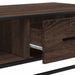 Table basse chêne marron 100x57x35cm bois d'ingénierie et métal - Photo n°9