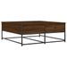 Table basse chêne marron 100x99x40 cm bois d'ingénierie - Photo n°1