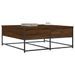 Table basse chêne marron 100x99x40 cm bois d'ingénierie - Photo n°3