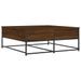 Table basse chêne marron 100x99x40 cm bois d'ingénierie - Photo n°8