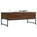 Table basse chêne marron 101x49x39,5 cm bois d'ingénierie - Photo n°1