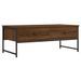 Table basse chêne marron 101x49x39,5 cm bois d'ingénierie - Photo n°2