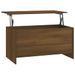 Table basse Chêne marron 102x55,5x52,5 cm Bois d'ingénierie - Photo n°2