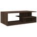 Table basse chêne marron 102x55x35 cm bois d'ingénierie - Photo n°2