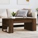 Table basse chêne marron 102x55x42 cm bois d'ingénierie - Photo n°1