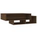 Table basse Chêne marron 105x55x32 cm Bois d'ingénierie - Photo n°2