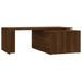 Table basse Chêne marron 150x50x35 cm Bois d'ingénierie - Photo n°10