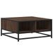 Table basse chêne marron 60,5x60,5x30cm bois d'ingénierie/métal - Photo n°2