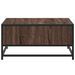 Table basse chêne marron 60,5x60,5x30cm bois d'ingénierie/métal - Photo n°6