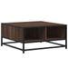 Table basse chêne marron 60,5x60,5x30cm bois d'ingénierie/métal - Photo n°7