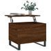 Table basse Chêne marron 60x44,5x45 cm Bois d'ingénierie - Photo n°3