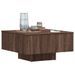 Table basse Chêne marron 60x60x31,5 cm Bois d'ingénierie - Photo n°4