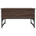 Table basse chêne marron 70x50x40 cm bois d'ingénierie et métal - Photo n°5